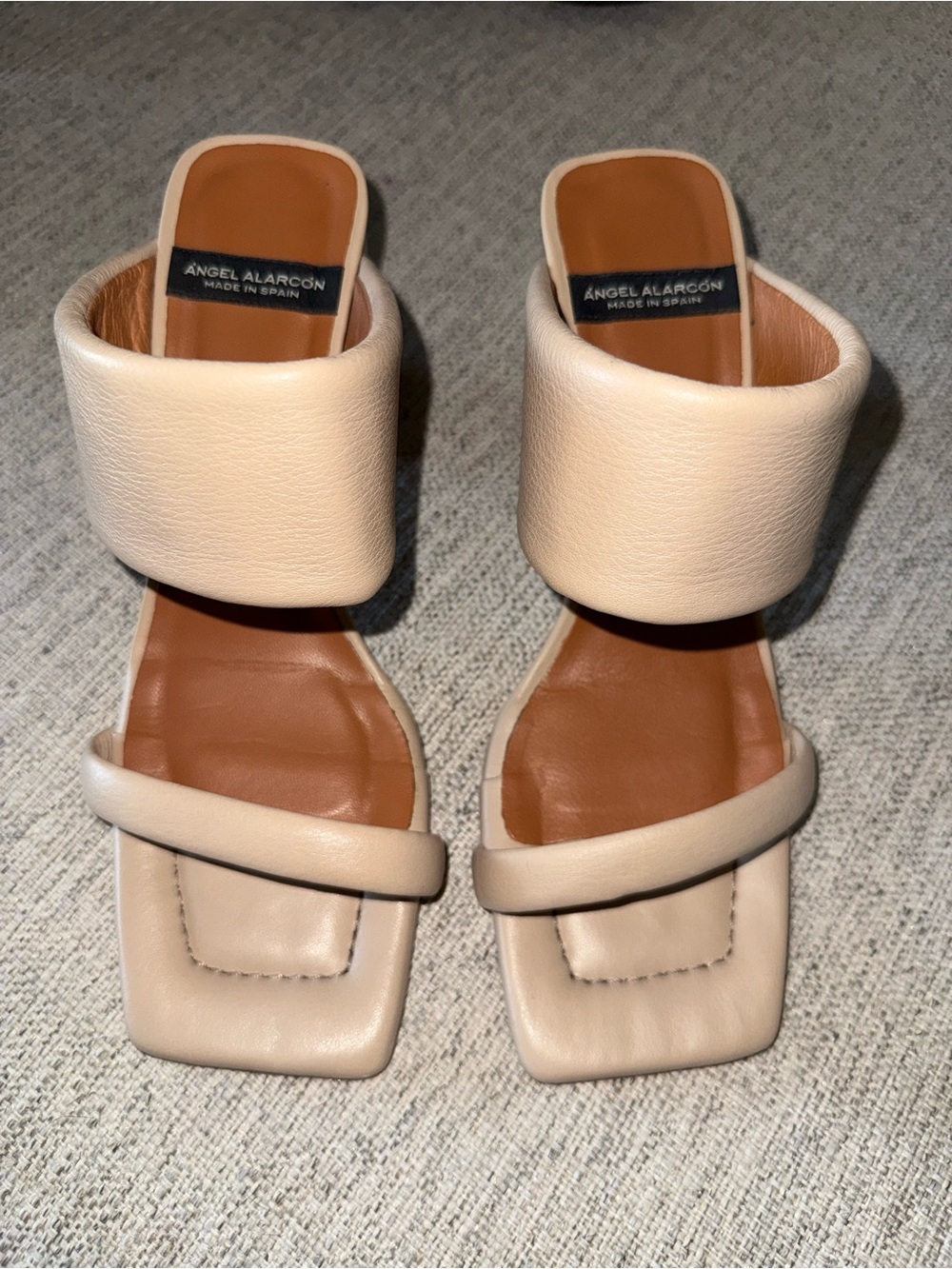 Women's Cream Leather Sandals